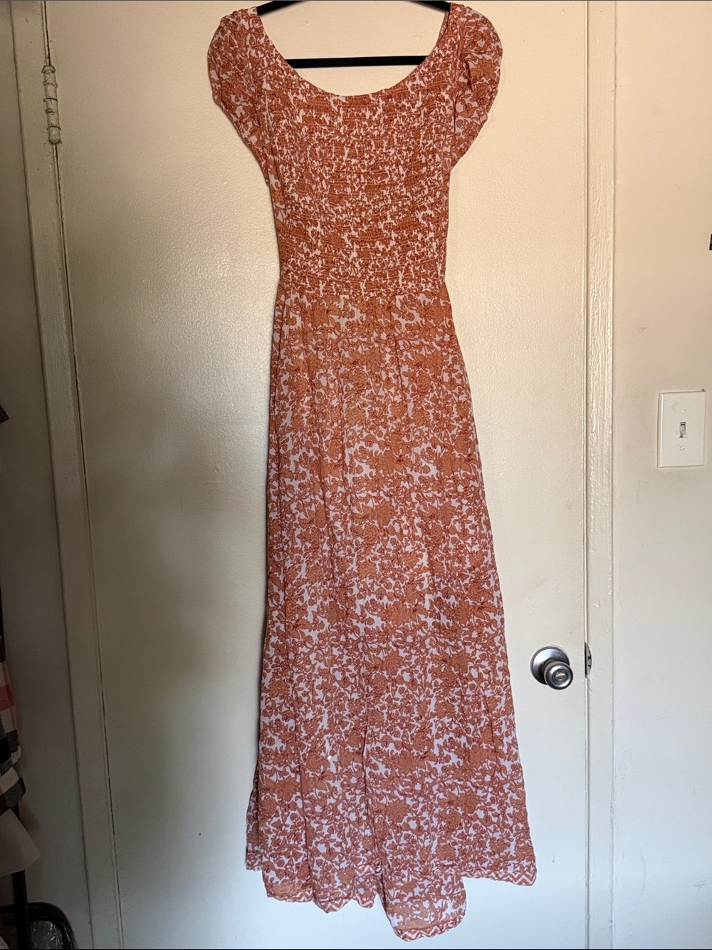 Free People L Orange Maxi Dress